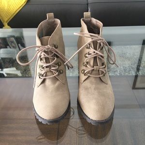 Restricted Suede Ankle Boots, Size 8.5